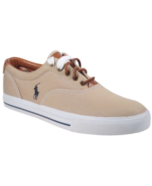 UPC 887733000121 product image for Polo Ralph Lauren Vaughn Canvas and Leather Sneakers Men's Shoes | upcitemdb.com