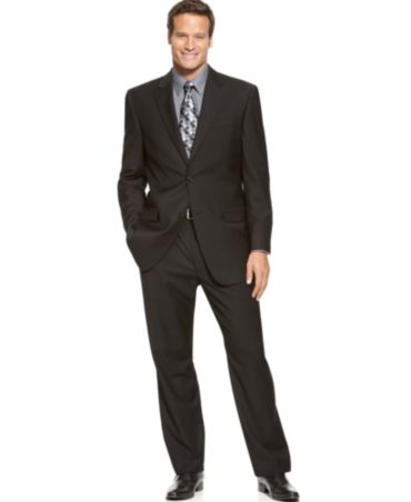 ... Suit Two-Button Black Solid - Suits  Suit Separates - Men - Macy's