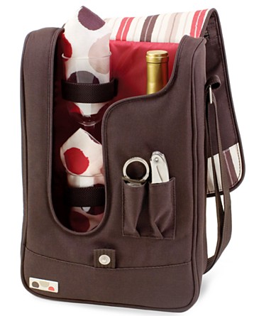 Picnic Time Wine Tote, Barossa Moka Picnic Time Wine Tote, Barossa Moka