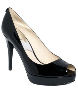 michael kors black heels macy's