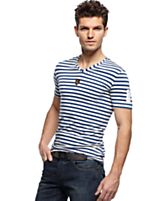 Armani Jeans T Shirt, Horizontal Stripe T Shirt