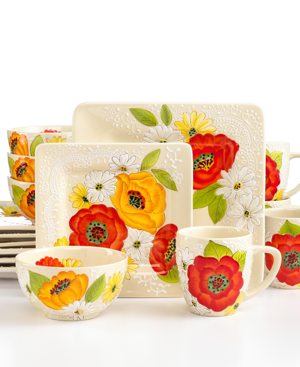 Laurie Gates Dinnerware Emma 16 Piece Set Casual Dinnerware On