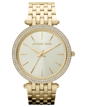 UPC 691464950248 product image for Michael Kors Women's Darci Gold-Tone Stainless Steel Bracelet Watch 39mm MK3191 | upcitemdb.com