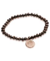 Michael Kors Bracelet, Rose Gold-Tone Glass Concave Pendant Bracelet