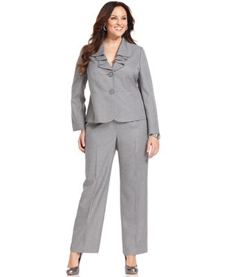macys plus size formal pant suits