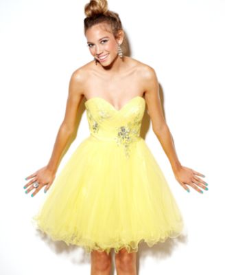 yellow prom dress macys