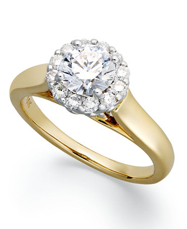Diamond Engagement Ring in 10k Yellow Gold (1 ct. t.w.) - Rings ...