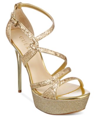 Gold High Heel Sandals: Gold High Heels 