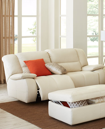 Nina Leather Sofa Living Room Furniture Collection, Power