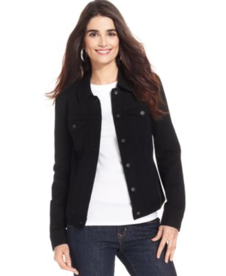 black jean jacket macys