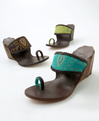 Edelman Congo Toe-Ring Wedge Slide