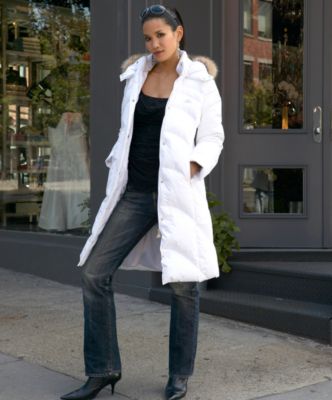 JLO by Jennifer Lopez Faux-Fur-Trim Long Down Puffer Coat