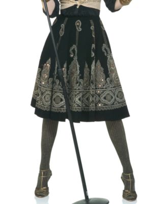 Angie Sequined Corduroy Skirt