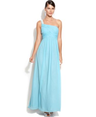 macy's navy blue evening gown