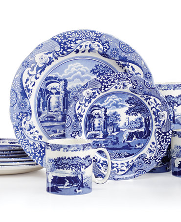 Spode &quot;Blue Italian&quot; 12-Piece Dinnerware Set - Dinnerware - Dining & Entertaining - Macy&#39;s