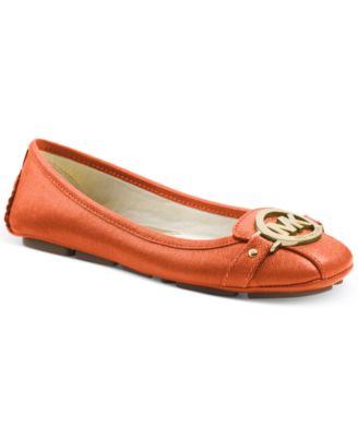 michael kors fulton flats orange