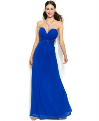 macy's royal blue dress