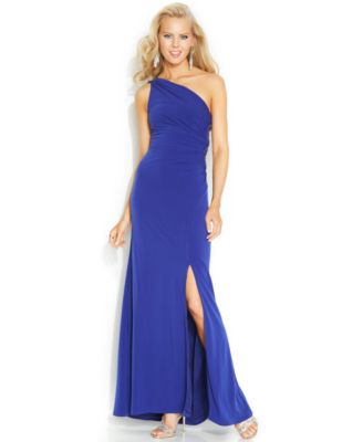 macy's royal blue prom dress