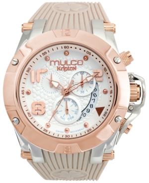 UPC 818958016703 product image for Mulco Unisex Swiss Chronograph Kripton Silicone Strap Watch 46mm MW5-2029-013 | upcitemdb.com