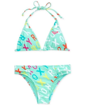 UPC 889103002889 product image for Roxy Girls' Surf's Up 2-Piece Logo Tiki Bikini Set | upcitemdb.com
