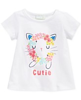 First Impressions Baby Girls' Cutie Cat Tee