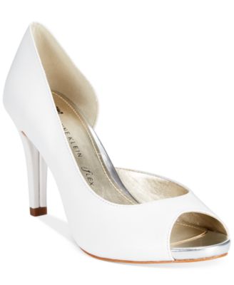 macy's white high heels