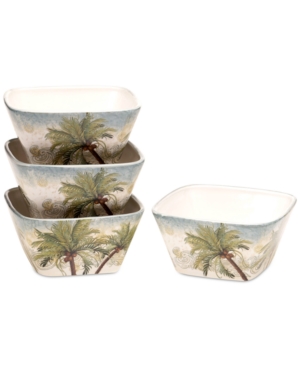 UPC 730384091218 product image for Certified International Earthenware 4-Pc. Key West Ice Cream Bowls | upcitemdb.com