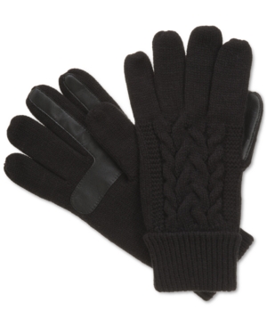 UPC 022653191171 product image for Isotoner Signature Touchscreen Enabled Solid Triple Cable Knit Palm Gloves | upcitemdb.com