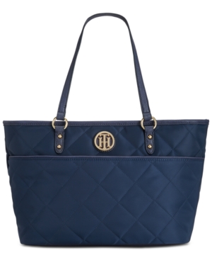UPC 646130434652 product image for Tommy Hilfiger Quilted Nylon Top Zip Small Shopper | upcitemdb.com