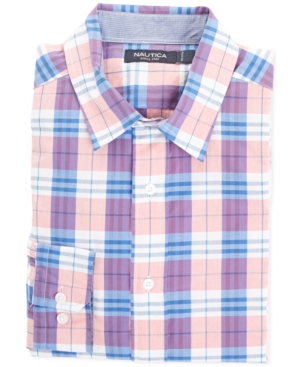 UPC 823283000051 product image for Nautica Slim-Fit Rocco Plaid Button-Front Long-Sleeve Shirt | upcitemdb.com