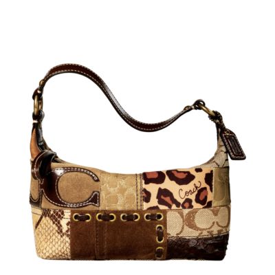 COACH GALLERY PATCHWORK TOP HANDLE POUCH