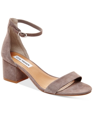 UPC 715924534417 product image for Steve Madden Women's Irenee Two-Piece Block-Heel Sandals Women's Shoes | upcitemdb.com