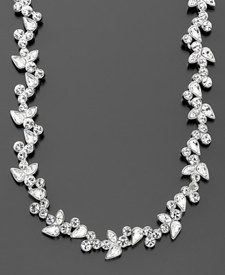 Givenchy Silvertone Crystal Necklace