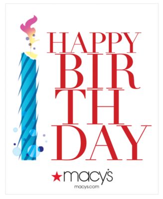 Happy Birthday E-Gift Card - - Macy's