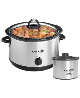 Crock-pot Scr503-umstk2 Slow Cooker And Little Dipper Warmer, 5 Qt 