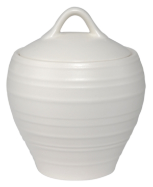 Mikasa Swirl White Covered Sugar Bowl
