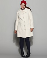 Alfani Plus Size Coat, Textured Single Breasted