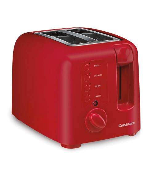 Cuisinart 2-Slice Compact Toaster w/9 Settings & Extra Wide Slots -Red