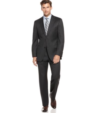 ... BOSS Pasolini Grey Solid Suit - Suits  Suit Separates - Men - Macy's