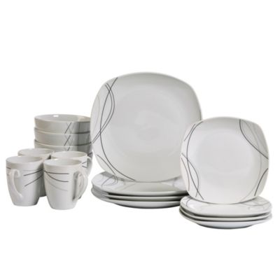 Tabletops Unlimited 16-Pc. Alec Dinnerware Set White