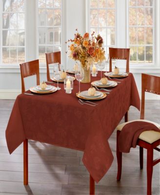 Elrene Elegant Woven Leaves Jacquard Gold 52 x 70