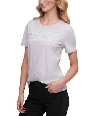 DKNY Glitter Logo T-Shirt Black XS 795728916565 XS RT $49.0