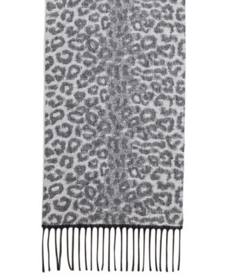 Steve Madden Leopard-Print Muffler Scarf Jtan ONE SIZE