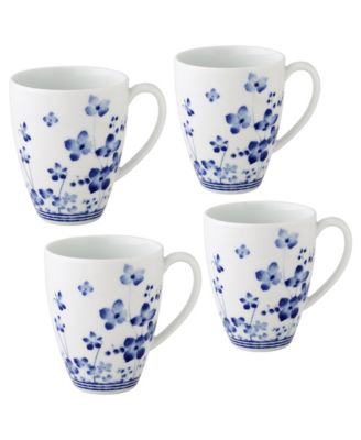 Noritake Bloomington Road Set of 4 Mugs Blue Mug