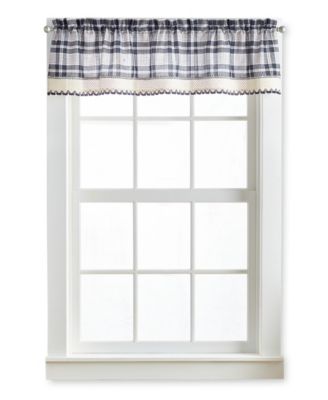 Curtainworks Curtainworks Seaton Tailored V Navy Valance