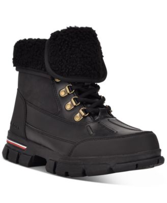 Idan Mens Faux Leather Lace-up Winter & Snow Boots
