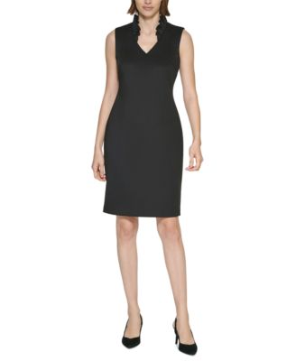 Calvin Klein Womens Sleeveless V-Neck Shea Black 10