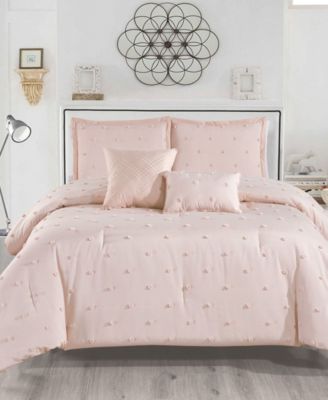 Hazel 5-Piece Comforter Set, K Blush King