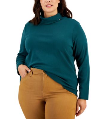 Tommy Hilfiger Plus Size Cotton Knit Turtlene 196701959393 3X RT $54.5