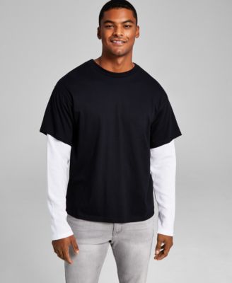 black t shirt under white dress shirt Black Dress with White Shirt under